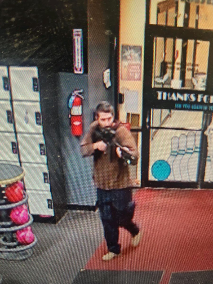 DanWGME's tweet photo. Here’s a better look at the photos of the suspected active shooter in Lewiston tonight.

Androscoggin Co Sheriff asking public to to help identify suspect. Email responses to dispatch@androscoggincountymaine.gov https://t.co/gg79evj4Ma