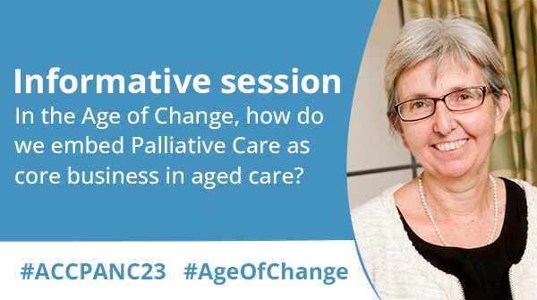 Are you at #ACCPANC23 today? Join Professor @JenniferTieman, Director and Chief Investigator, @CareSearch and palliAGED at 12pm today in the #PalliativeCare concurrent session on 'In the Age of Change, how do we embed Palliative Care as core business in #agedcare?'