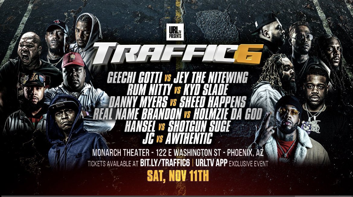 You niggas tryna clown Niggas for being on this card is crazy smh none of these battles are bad looks for anyone on this card it’s just weird to see a card with all URL talent on it 💯 niggas ain’t leasing everybody else’s talent to make cards 7️⃣💯 URL Traffic 6 Nov-11