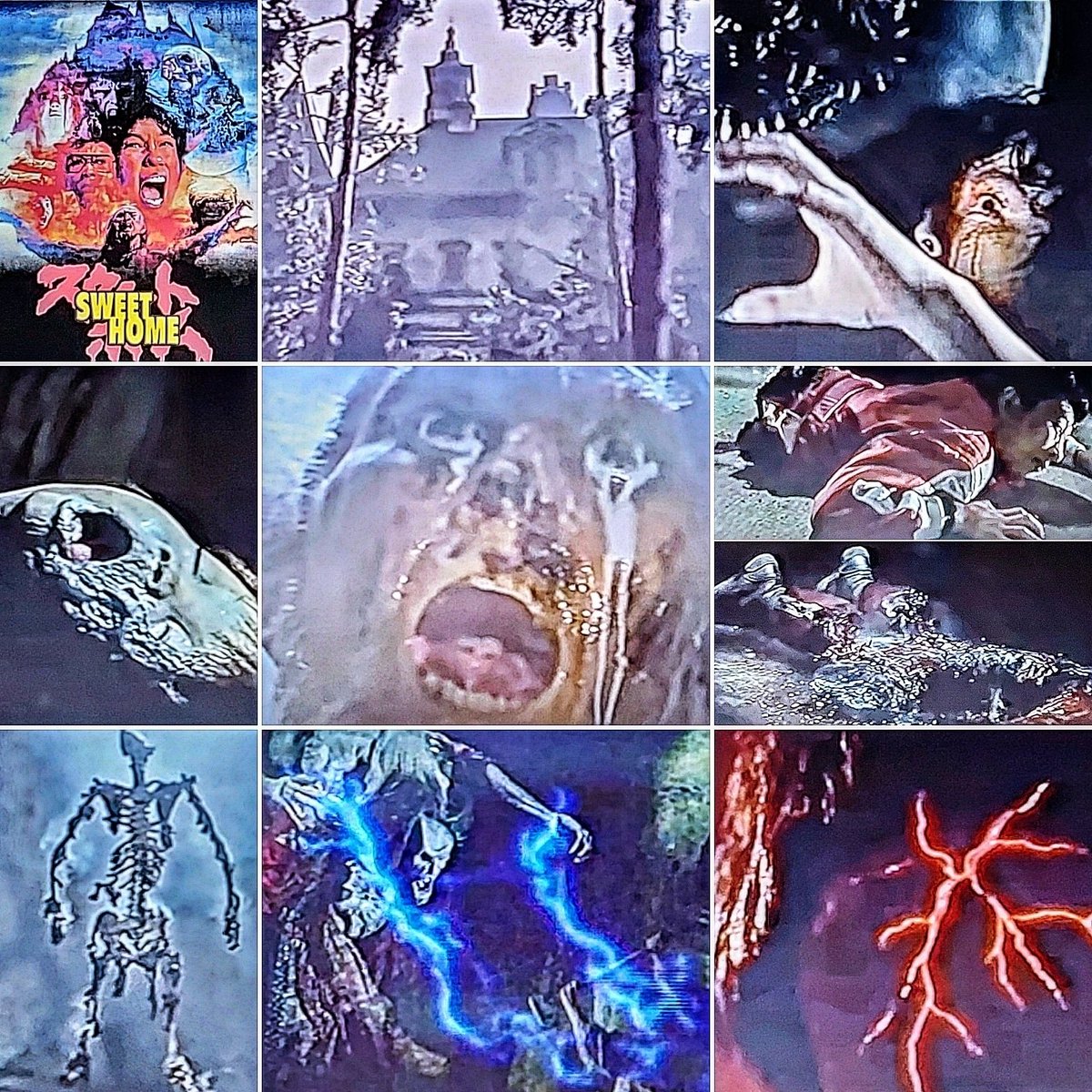 #31horrorfilms31days #octoberhorrormoviechallenge 🎃 : Day 26 - #sweethome 

#hauntedmansion #filmcrew #axed #poltergeist #eyesmelting #slicedinhalf #notorso #skeleton #ghost #electricity #crackedface #japanesehorrormovie #themamiyahouse