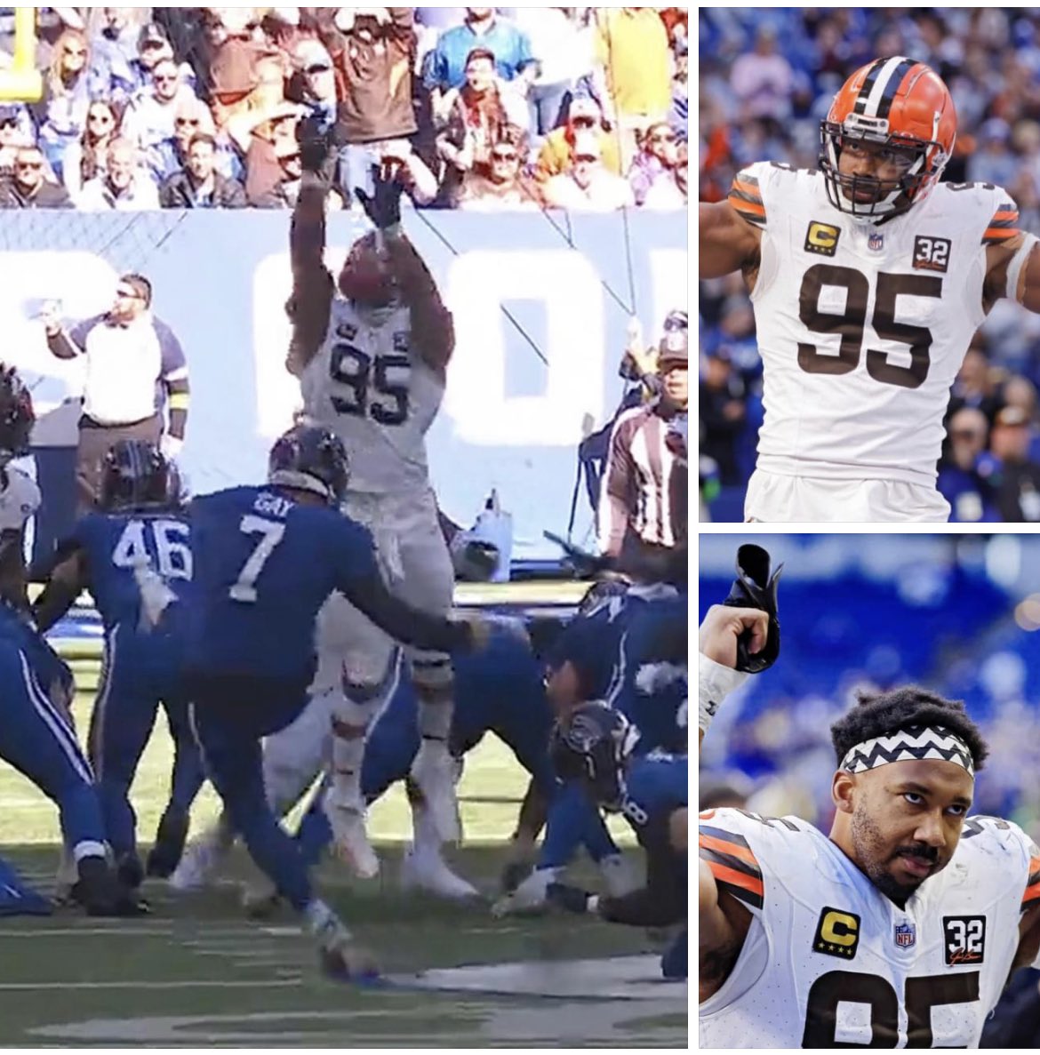 So, Myles Garrett, is it easy to jump over the offensive line of the NFL’s Colts and block a field goal?

“It depends,” he said, “if you’re me or not.” 

#MylesGarrett
#Browns
#ClevelandBrowns
#Superman