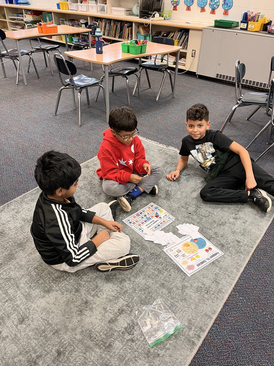 Having fun with a comparing and contrasting game!