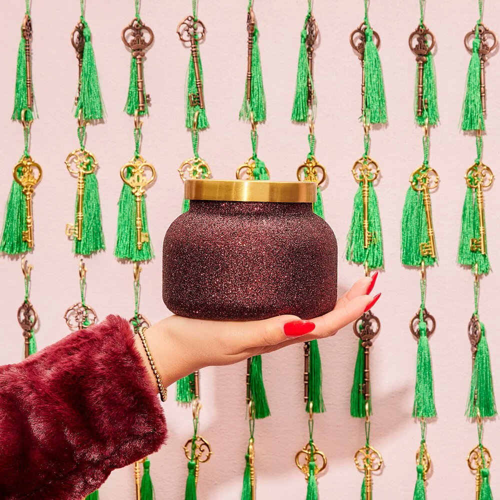 Tis the season for sparkle! ✨✨✨ NEW Tinsel &amp; Spice Glam Jars are here in 19oz Signature Jars and 8oz Petite Jars. You know what they say, the more glitter, the better!