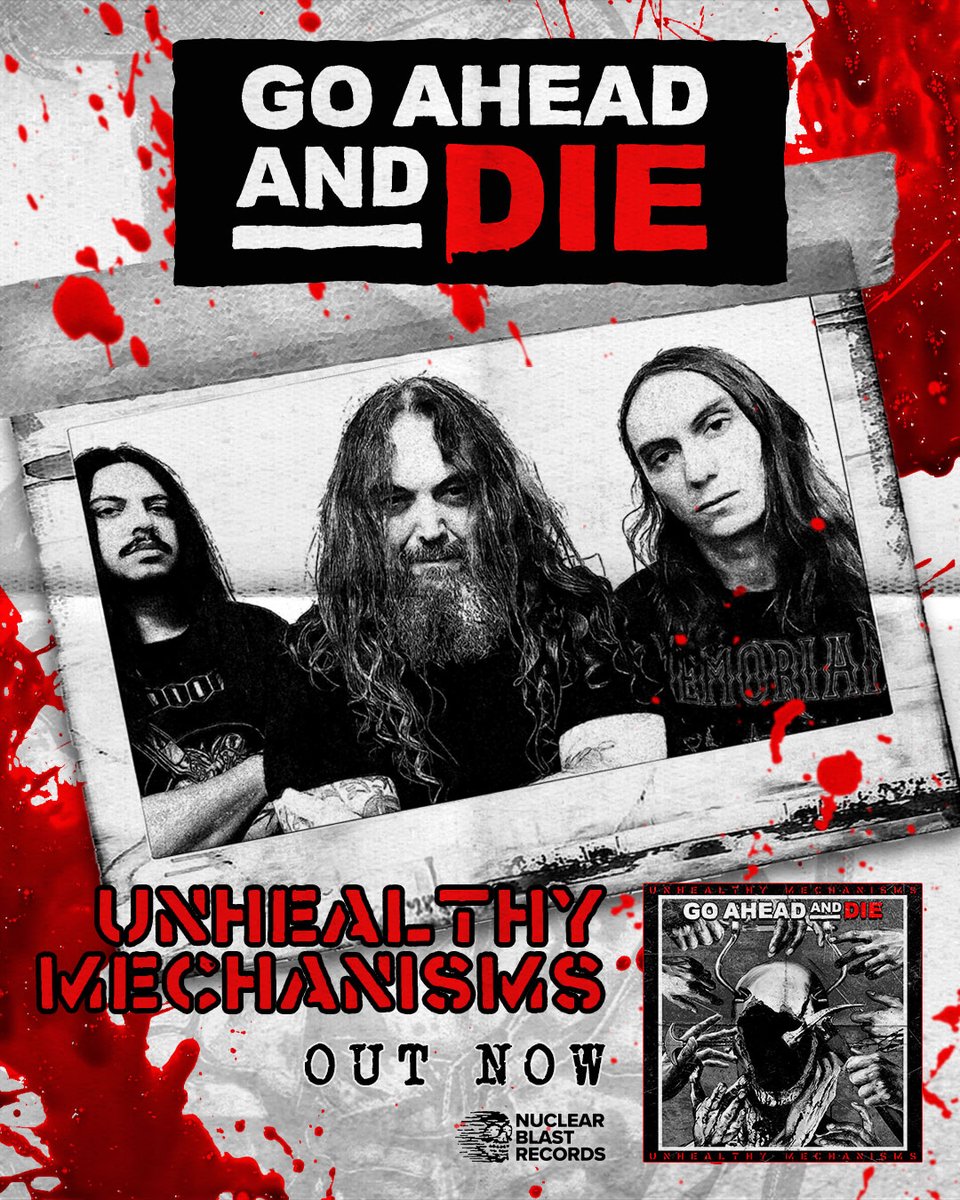 #UnhealthyMechanisms is out! It is a testament to declining mental health around the world, and a reminder that we are not alone in our pain. The mind is lost. The fuse is lit. Time to set everything ablaze 🔥🤘 🎧👉 goaheadanddie.bfan.link/gaaduhmech.tpo #GoAheadAndDie #Metal #Deathcrust