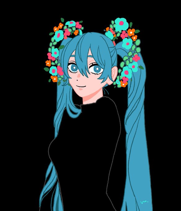 「aqua hair flat color」 illustration images(Latest)