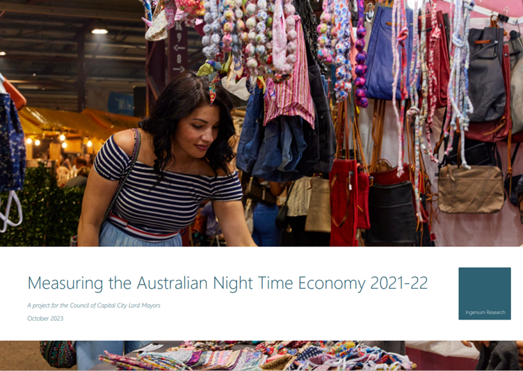The 2021-2022 Australian #Nighttimeeconomy report is now available. This year's report reflects the resilience in this sector as #cities adapt to their post-pandemic rhythms.

lordmayors.org/wp-content/upl…