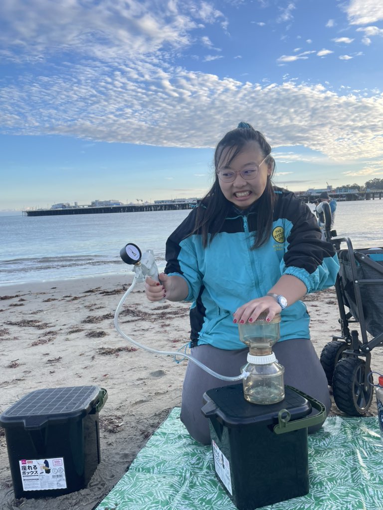 Scientist from California preparing for her Antarctica expedition at Santa Cruz Boardwalk. I’m glad things are going wrong now instead of in the field.