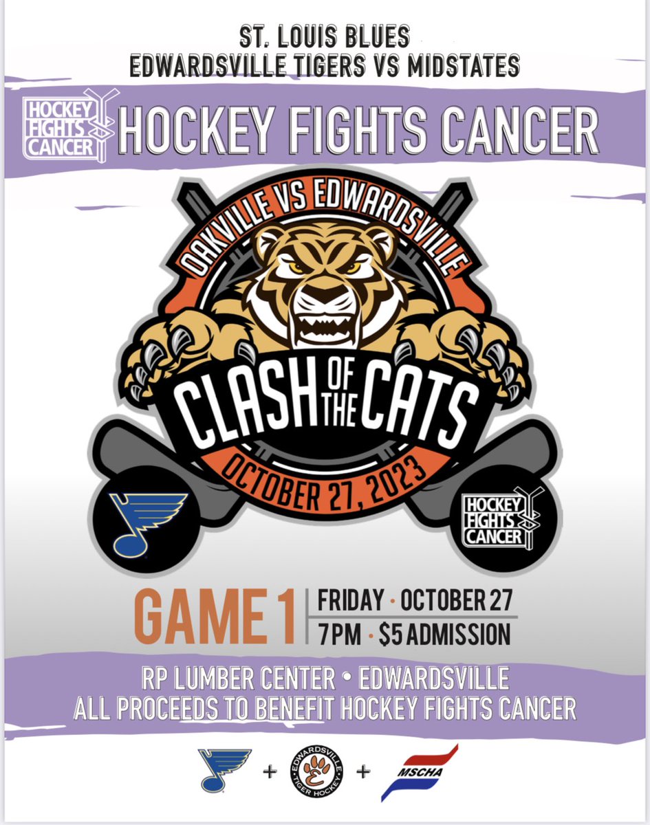 evillehockey's tweet photo. Friday night hockey for a great cause. Please help us raise money for Hockey Fights Cancer! https://t.co/pFdebMRkh6