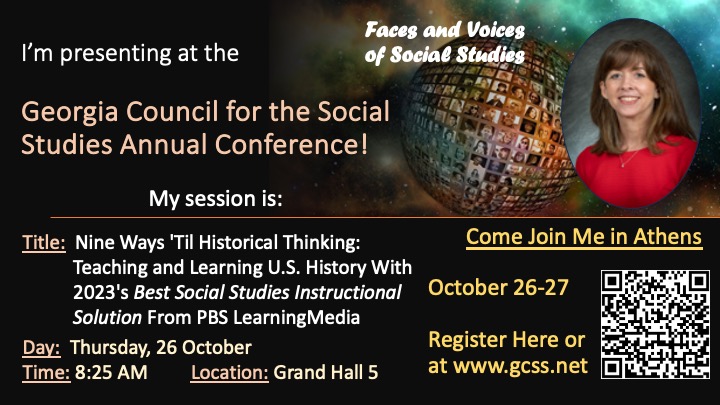 👀 Hope to see y'all bright and early at #GCSS23 for our <a href="/GPBEducation/">GPB Education</a> showcase of the new <a href="/pbsteachers/">PBS Teachers</a> #USHistory collection focused on helping students develop historical thinking skills to construct meaning out of a shared past composed of multiple perspectives and stories. 🫶