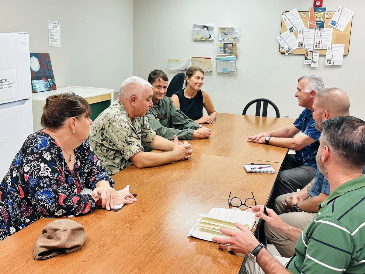 DeCA Director and CEO, John Hall visited Orote Commissary to meet with local commissary leadership and employees, Oct. 21. During the meeting, Navy leadership conveyed their concerns including product shortages, inventory storage space, and to discuss a potential path forward.