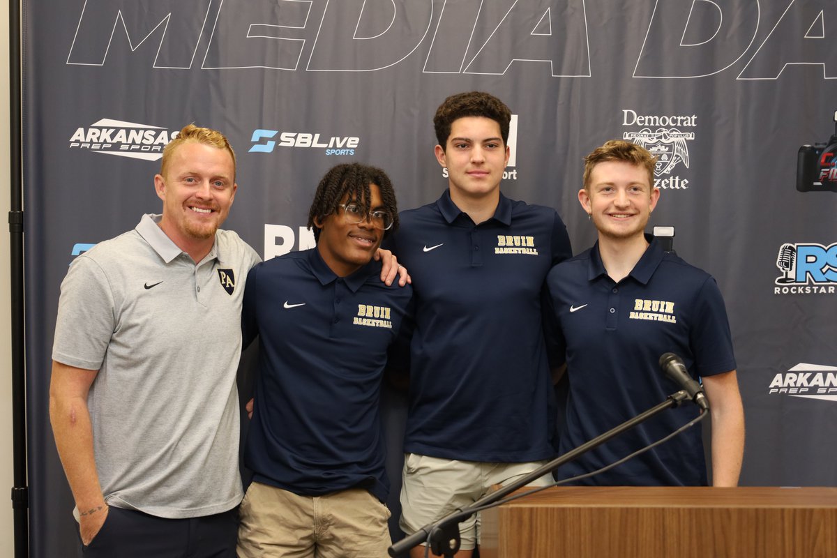 CrunkdOutEnt's tweet photo. 🏀🏀   Arkansas Media Day   🏀🏀

Pulaski Academy Bruins

Trent Morgan

Conner Coldren

KJ Colen @kj3colen

Zack Miller 
 
@PA_Bruins @pulaskiacademy 

Coach:

“Everyday is an opportunity to do what you love and do something for your teammates. What you do with that opportunity is up to you!”