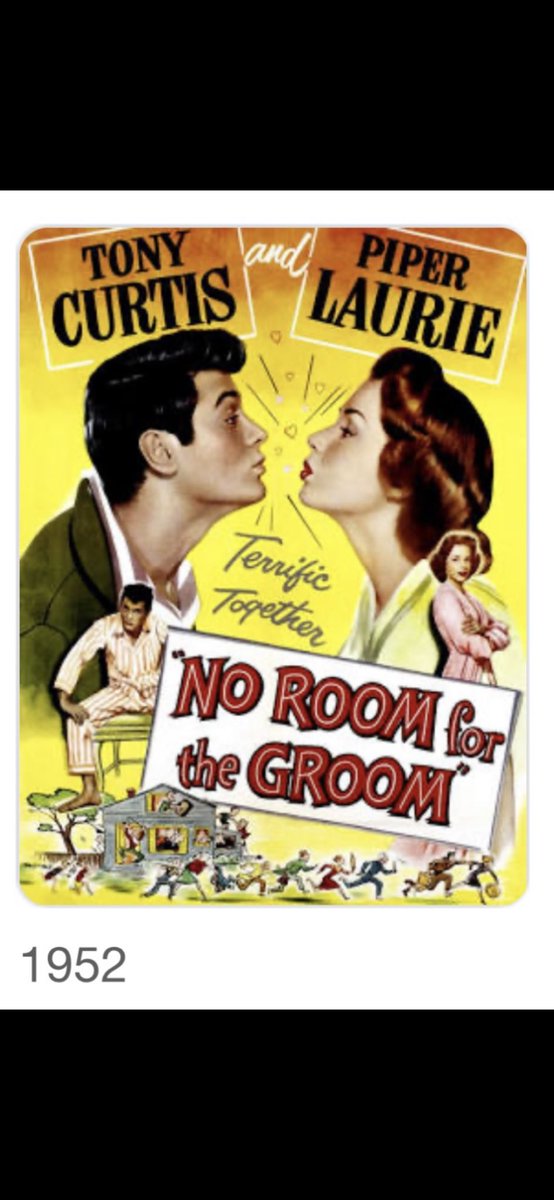 Watching #NoRoomForTheGroom 1952
#TonyCurtis #PiperLaurie
#DonDeFore
#WednesdayNight
#ClassicMovie #comedy