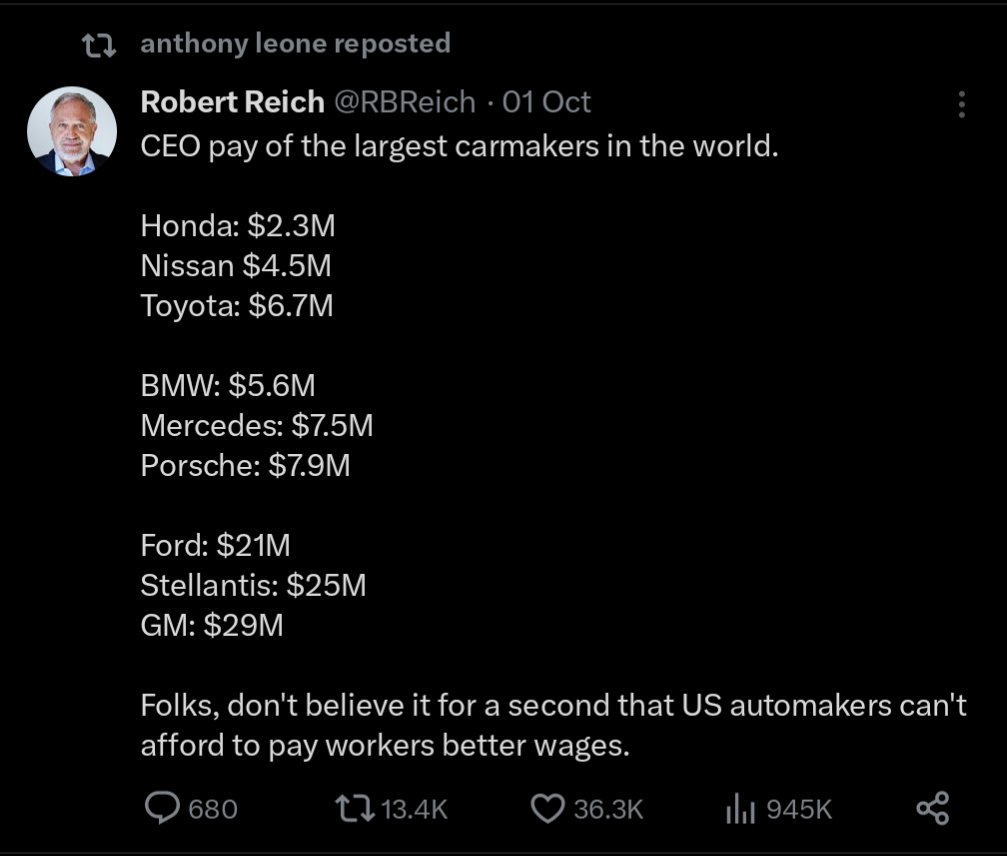Xpyre27's tweet photo. @le0ne22 @UAW Crazy that you reposted this and then talk trash about the union? Pick a side bro. https://t.co/UZKQtGwF7h