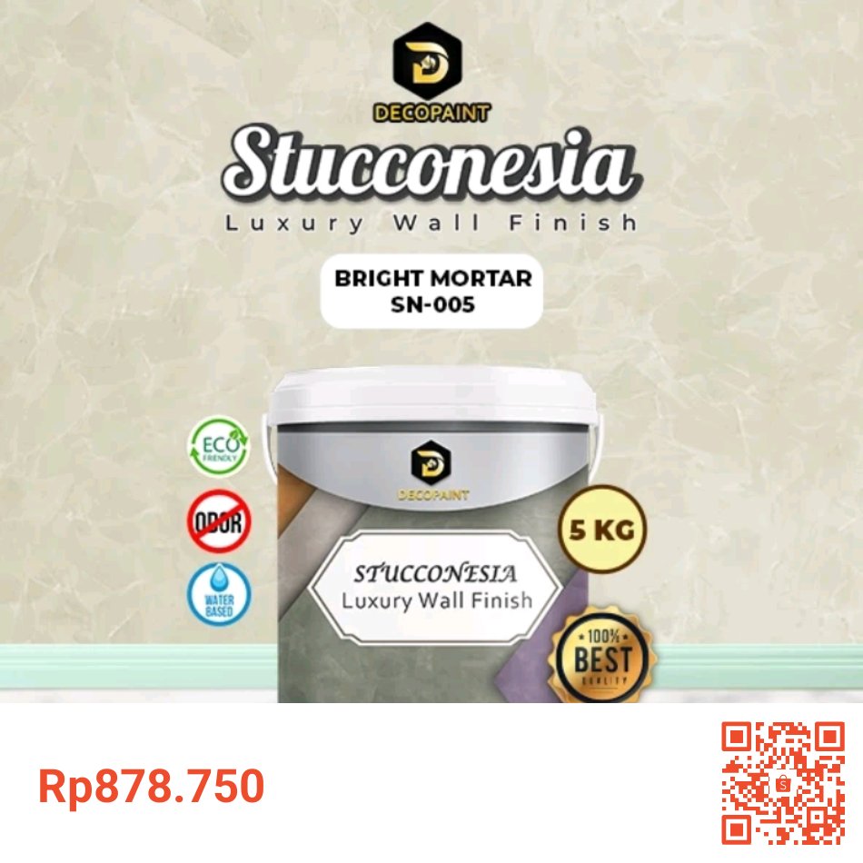 jaenabjaeee's tweet photo. Cat ini menciptakan kesan yang artistik dan elegan. Lihat produk lainnya di shopee saya. Temukan dan dapatkan 5Kg Cat Dekoratif Stucco Semen Ekspos Stucconesia Bright Mortar hanya Rp878.750 di Shopee sekarang juga! https://t.co/hOWwrZyOt6 #ShopeeID
#ART
#painting
#HomeDecoART https://t.co/jaNa7N95xu