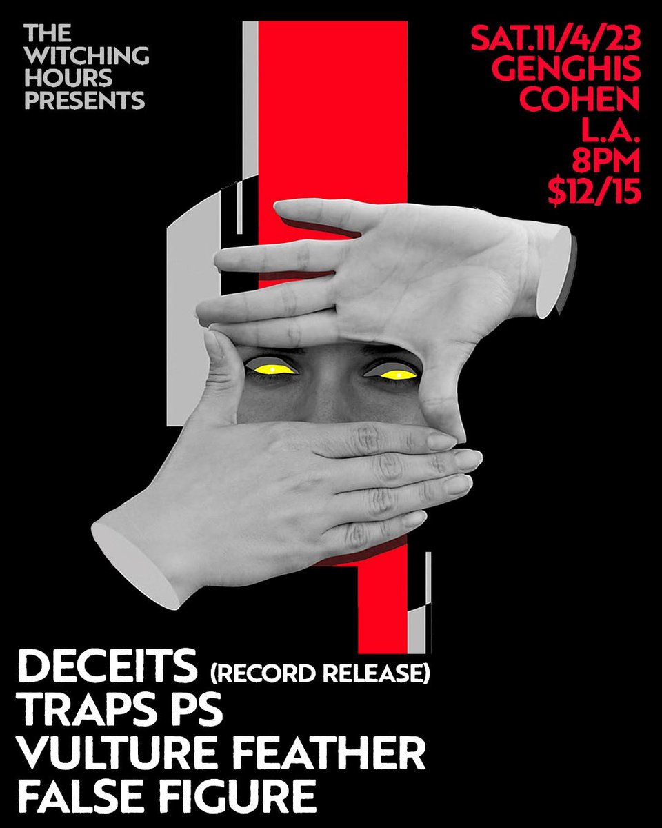 deceits_band's tweet photo. ☾♡Exciting Show Alert ♡ ☽
To celebrate our debut album releasing on Nov 3rd, we will be playing a stacked show with False Figure and more 🖤
Presented by @KXLU889 |The Witching Hours ❤️
Get your tickets below 👇 

https://t.co/qoFa3DYQia https://t.co/rgoxApZe2e