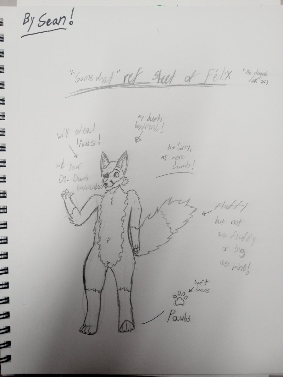 SeanTheProtogen's tweet photo. A drawing for my big dumb fox!~ <3 @FelixLeFox https://t.co/ewaz7DaULw