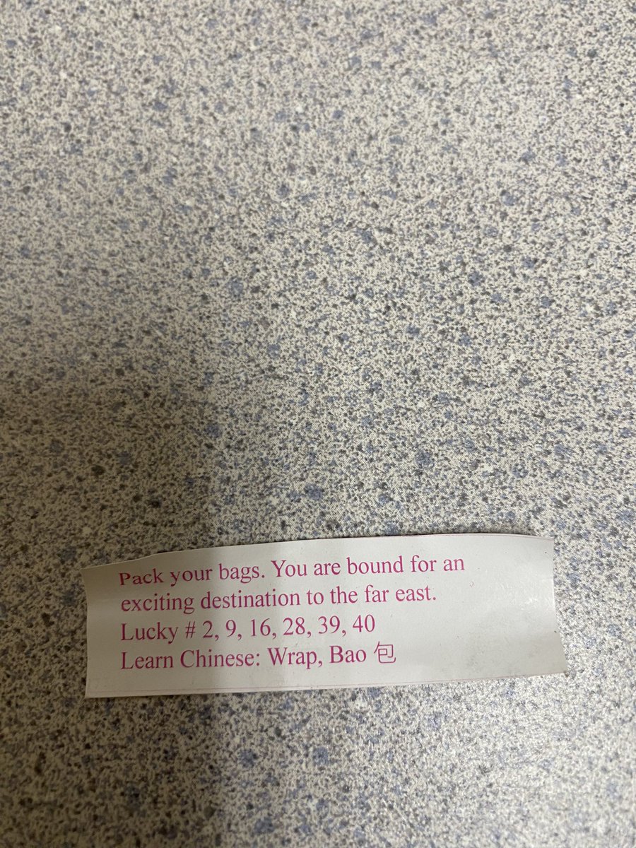 HeliPandya_SR's tweet photo. Even my fortune cookie knows I m traveling πβ€οΈππ§Ώ
#6weekstogo
@aayushlr look now cookie has developed intelligence ππ https://t.co/e0SbcYL6uR