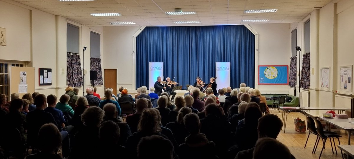 Fabulous concert tonight by @Victoria4tet in #Sandbach treated to music by #imogenholst #Elgar & #borodin can't beat listening to live music 🎶