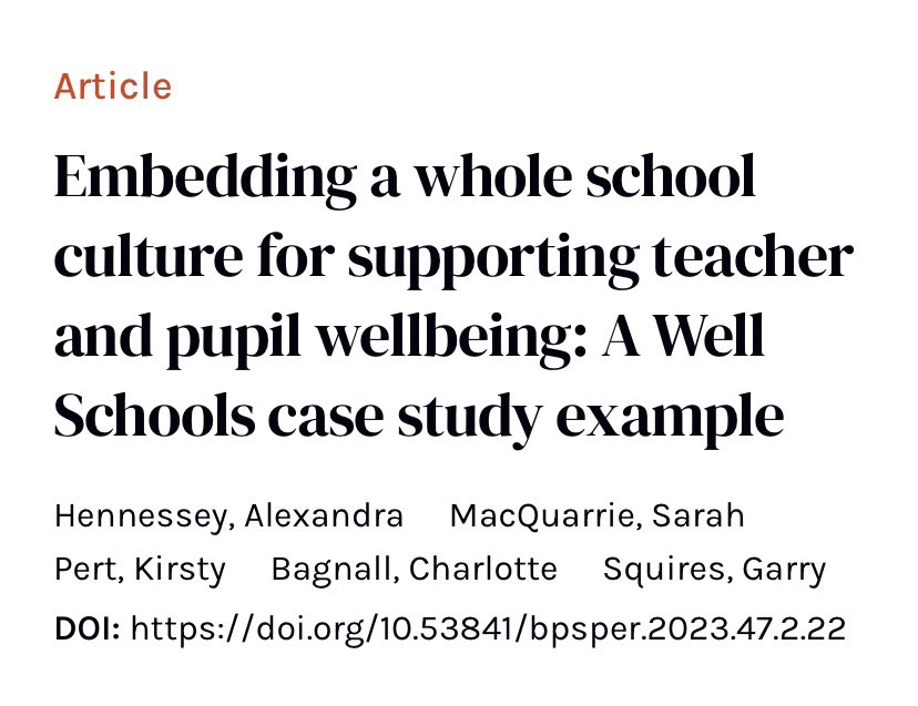 Great to see this out - led by @axilcat - in the Autumn edition of The Psychology of Education Review. @SMQPsych @_CBagnall