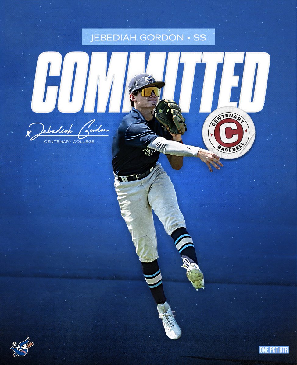COMMITTED! Congratulations to our SS Jebediah Gordon for his Commitment to Centenary College

Great Day to be a JAY 🐦
<a href="/OPAJaysBaseball/">One Percent Academy Jays</a> 

#opajays
#jaysbaseball
#onepercentacademy