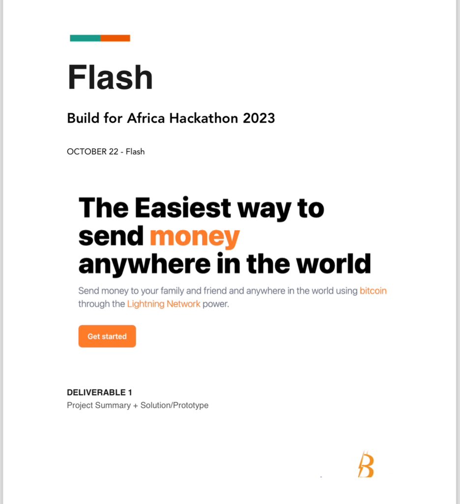 Hello Fam ❤️,

We are thrilled to annonce our participation in the Build for Africa Hackathon 👨‍💻

This time, we are building a new product that will connect BTC &amp; LN to Mobile Money to facilitate trxs in Africa. 

You can find the idea page below : 

kloo.me/HackFlash