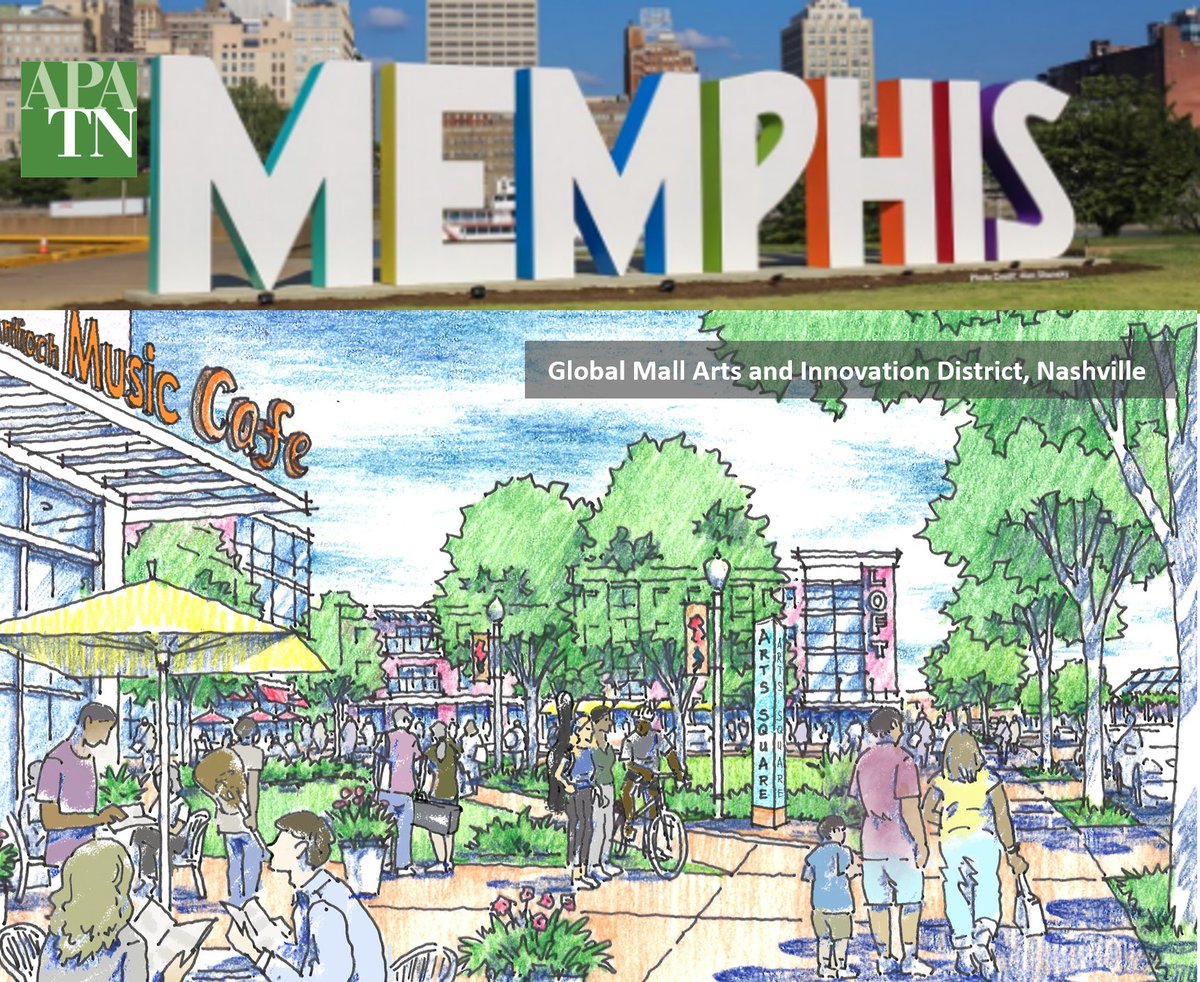 Looking forward to joining my client, Katie Kemezis, to talk about transformation of Nashville's Global Mall into a multicultural live/work/play/learn/create Arts and Innovation District at Tennessee APA's annual conference tomorrow.