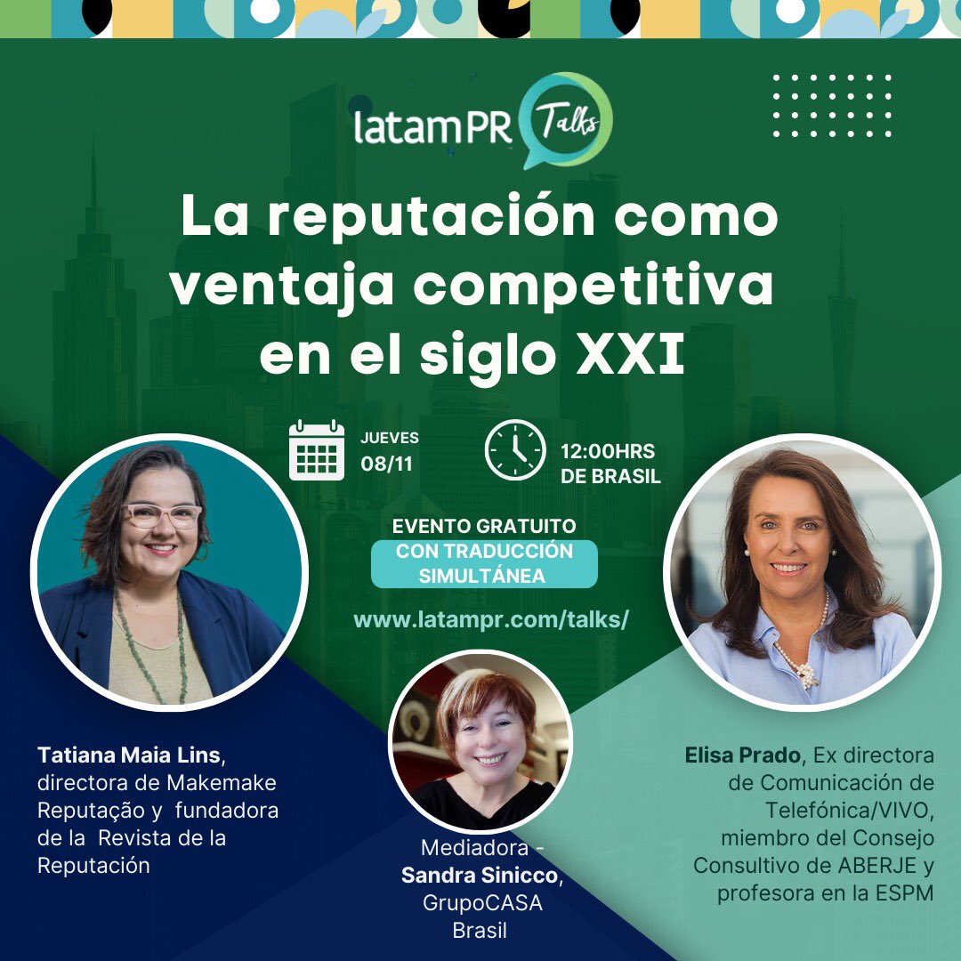 klarocom's tweet photo. ¿Cómo se construye y mantiene una reputación positiva hoy en día? ¿Cuánta tecnología se necesita para que esto suceda y se están teniendo herramientas tecnológicas suficientes?

Te invitamos al  seminario web de LatamPR. 

Regístrate aquí  https://t.co/CzsTEQaNGx
¡Es gratis! https://t.co/LwOrp9re9f