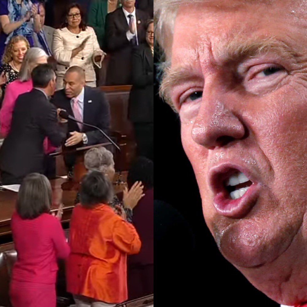 BREAKING: Republicans are publicly embarrassed as Democratic Congressman Pete Aguilar gets MULTIPLE standing ovations during an epic speech on the floor of Congress as he nominates Hakeem Jeffries to be the next House Speaker and ends his speech with a direct shot at Trump…

The