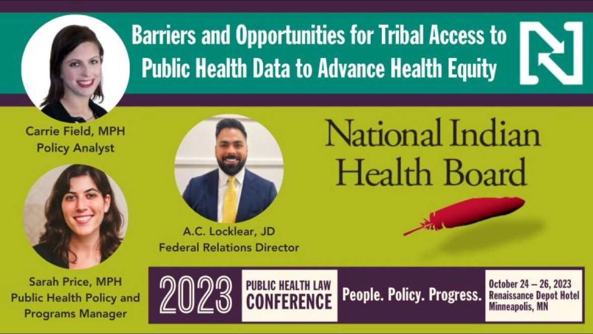 We had a great time at @networkforphl's #PHLC2023! During our presentation, we talked about the complexities of Tribal data access and the advancement of health equity through better data policy. Learn more about #NIHB's Tribal health equity work at nihb.org/health-equity/