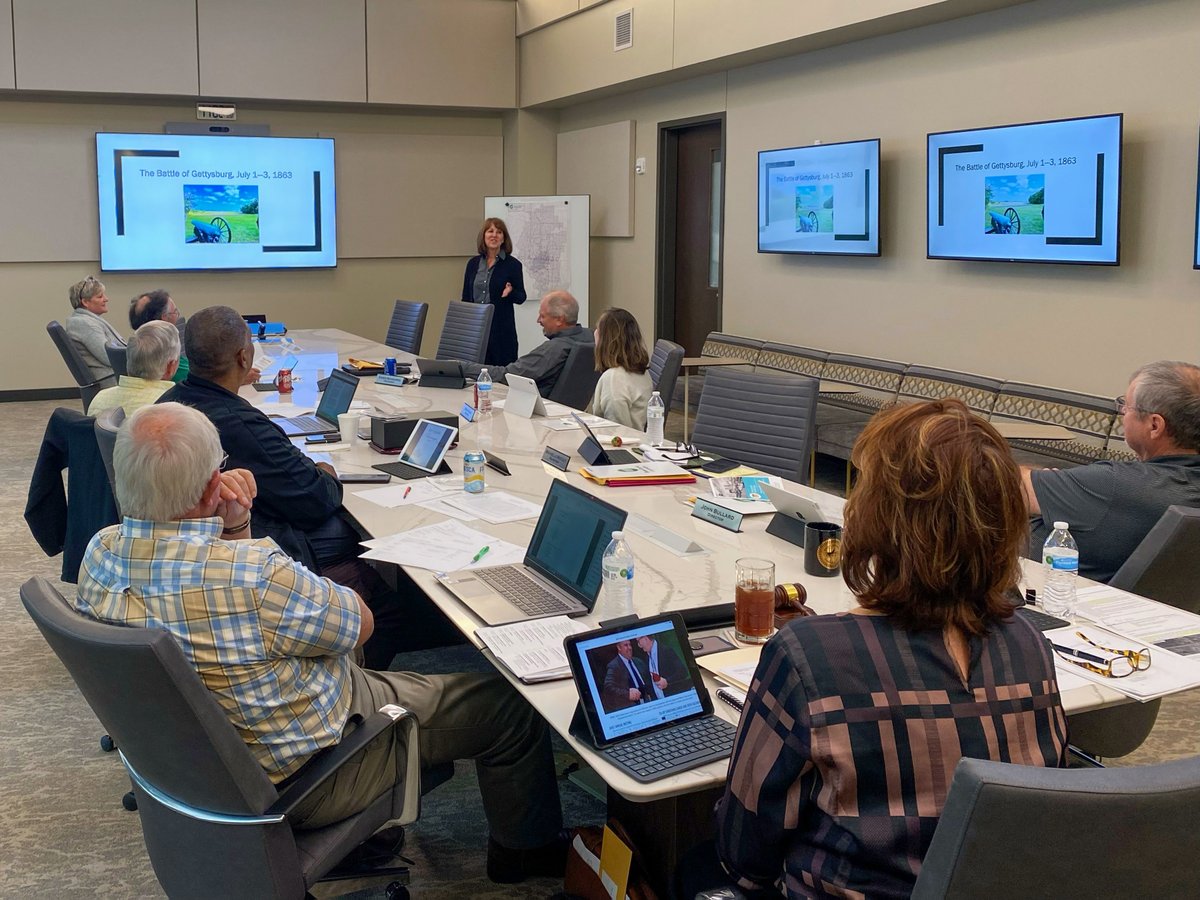 BooneElectric's tweet photo. Our board directors attend several trainings throughout the year to help them better lead and serve the membership. Today, Secretary Michelle Motley shared with the board key insights and takeaways from her Gettysburg Leadership Experience. #IPowerBEC https://t.co/ofI0M7jrun