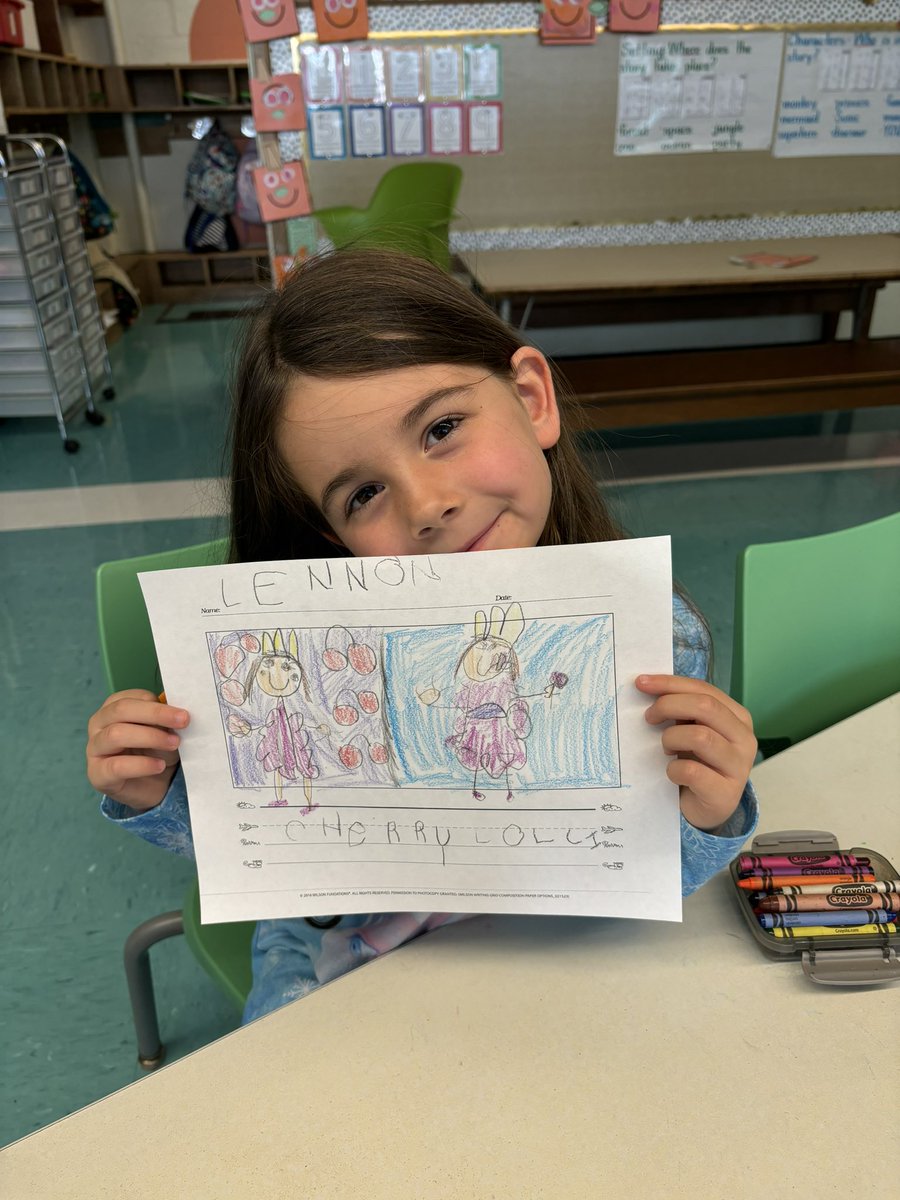 We can make Healthy choices! Today we  learned that it’s okay to eat foods that we like but might not be good for us. We just can’t have those foods ALL the time! We drew ourselves eating a larger amount of our favorite healthy food and  a smaller amount of the unhealthy food!