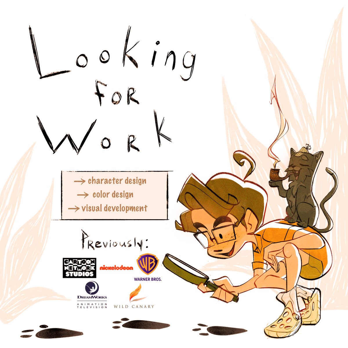 [ RTs Appreciated! ]   hey besties!! just wrapped at CN and on the hunt for character or color deign opportunities!! i have 2D and CG show experience and love to crack bad dad jokes in design reviews!   💌 zachsgotyourbac@gmail.com  📷 zacharyclarkson.com