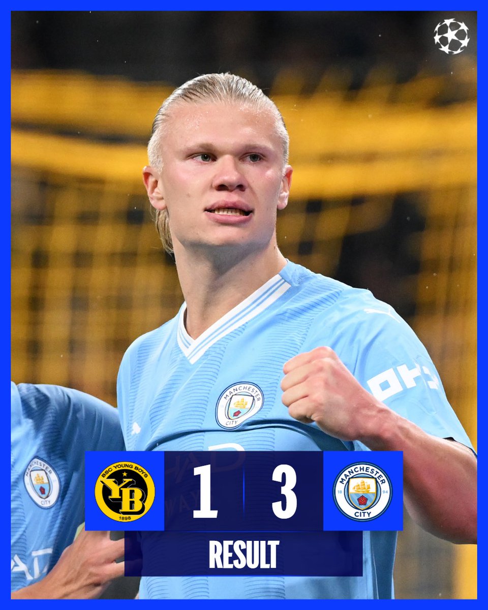 ChampionsLeague's tweet photo. Haaland's double seals the points for Man City 👏

#UCL https://t.co/p7A26lKqNw