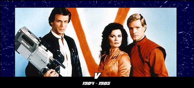 ELeeZimmerman's tweet photo. 1984's "V" series turns 39 years young today! https://t.co/0i3fh881vb @RealMarcSinger
@RobertBEnglund
@janebadler
#FayeGrant #MichaelIronside #JuneChadwick #JenniferCooke #JeffYagher #LaneSmith #MichaelWright #JudsonScott   

!!! Please Retweet !!! https://t.co/3HaoZTddmR