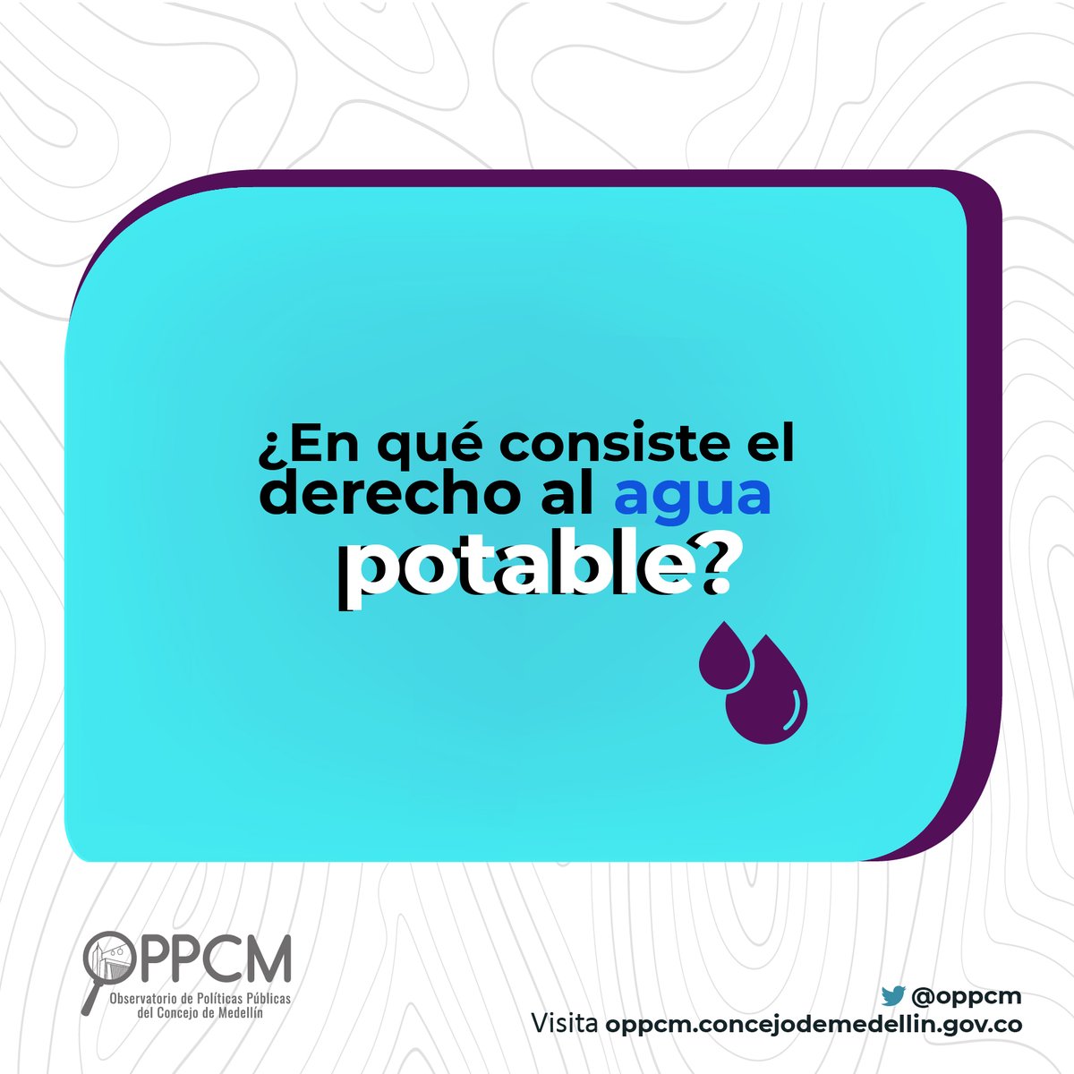 OPPCM's tweet photo. #InformeOPPCM| A propósito del informe “Seguimiento a la Línea Estratégica Ecociudad con énfasis derecho al agua potable y mitigación del cambio climático”. Te invitamos a conocer en qué consiste el derecho al agua potable. https://t.co/3frRxdor4w