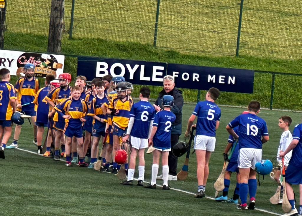 Full time in the Division 2 Hurling finals the two teams, Dernakesh and Arva, line up to shake hands. Dernakesh taking the 2023 title. <a href="/CavanCoBoardGaa/">Official Cavan GAA</a> <a href="/cnambnaisiunta/">Cumann na mBunscol</a> <a href="/cnambnaisiunta/">Cumann na mBunscol</a> <a href="/AllianzIreland/">Allianz Ireland</a>