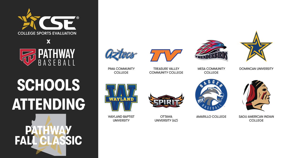 It's the last chance to hop into the Pathway Fall Classic Workout Day in Tucson this Friday! We are looking forward to a great day at a great venue

Sign Up Below-
app.cseval.com/event/1816?utm…

<a href="/BaseballPima/">Pima Baseball</a> @Chukarbaseball <a href="/MesaCCbaseball/">Mesa College</a> <a href="/wbu_baseball/">WBU Baseball</a> <a href="/ACBaseball806/">Amarillo College Baseball</a>