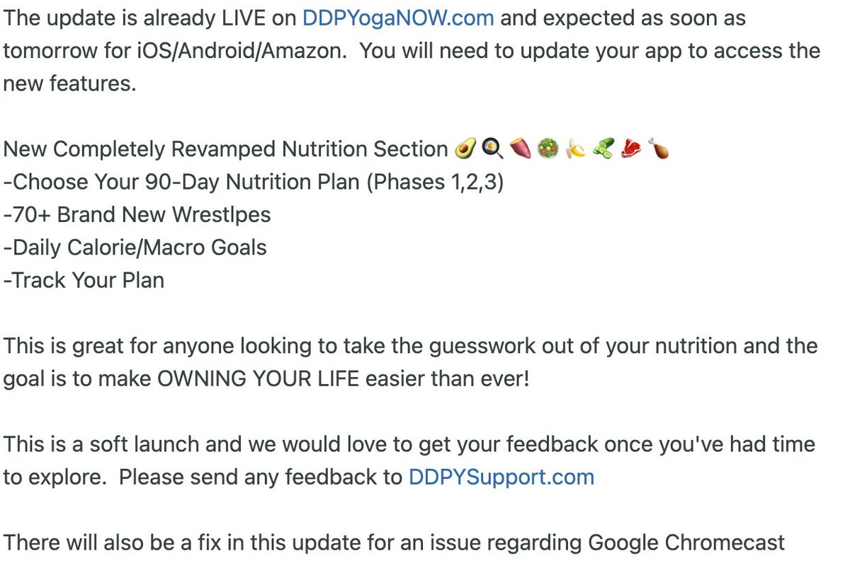 DDPYoga's tweet photo. Exciting new update coming to the DDPY App!
๐ ๐ฅ
New Completely Revamped Nutrition Section ๐ฅ ๐ณ ๐ ๐ฅ ๐ ๐ฅ ๐ฅฉ ๐ Read all about it in the last pic. ๐
#DDPYworks #DDPYApp #Nutrition #MealPlan #NutritionPlan #CleanEating https://t.co/6zLzZWLi9k
