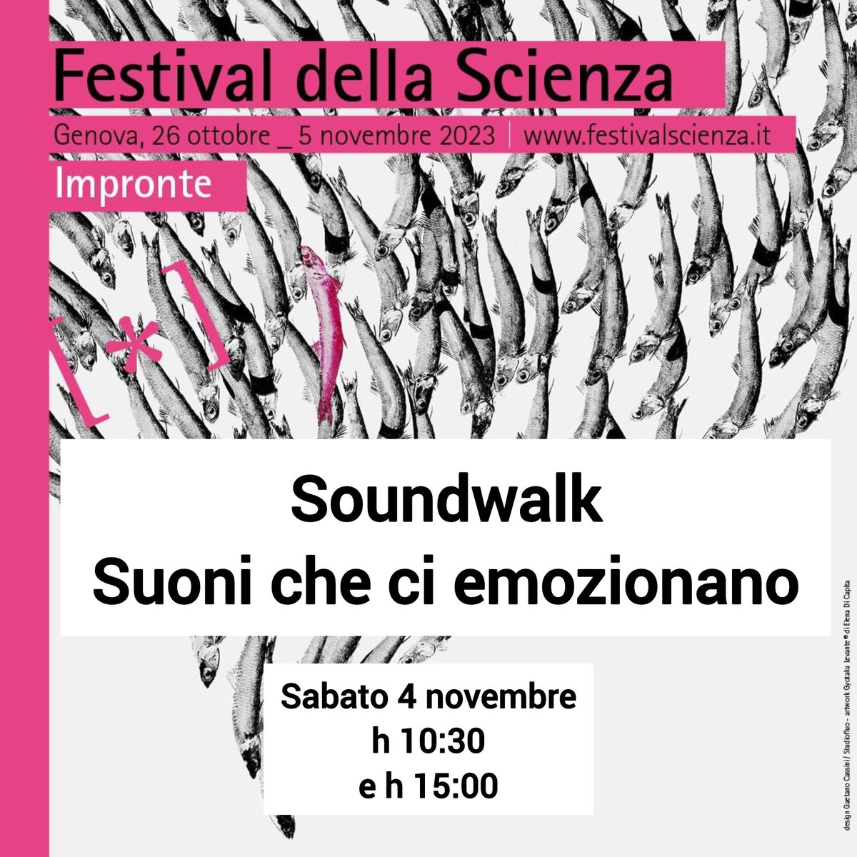 Isonthe's tweet photo. LE SOUNDWALK APPRODANO AL FESTIVAL DELLE SCIENZE DI GENOVA

Due soundwalk il 4 novembre alle 10:30 e alle 15:00

SOUNDWALK - SUONI CHE CI EMOZIONANO
Le connessioni tra suoni e cervello che generano emozioni
Con Claudia Ferretti @PrestiGiorgio  e Pasquale Capuozzi #festivalscienza https://t.co/5ttOYUy2Tf