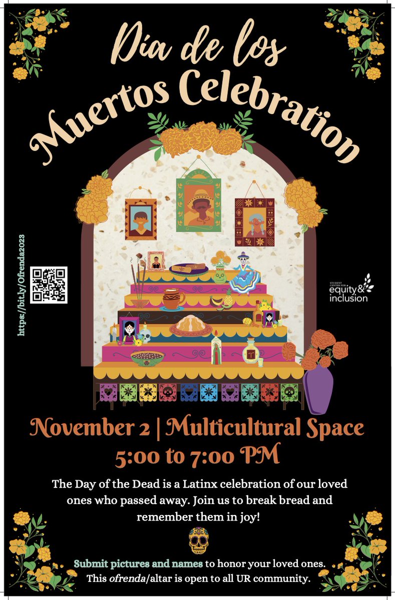global_studio's tweet photo. Join the Dia de los Muertos Celebration from 5pm-7pm on November 2 in the Multicultural Space! https://t.co/P7jKwlhAQD