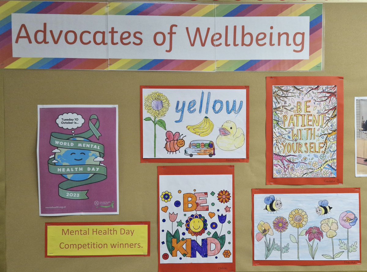 💛 Following on from #WorldMentalHealthDay2023 on the 10th October, our Advocates of Wellbeing have been making some tough decisions to pick the winners of the colouring competition. 

💛Well done to everyone who took part and here are the winning entries 👏🏻