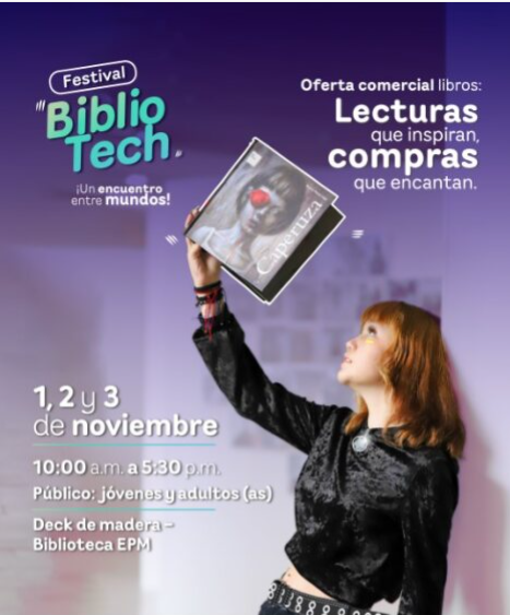 EPMestamosahi's tweet image. ¡Llega el Festival #Bibliotech a nuestra #BibliotecaEPM!

Súmate a un encuentro entre el mundo K-pop y los héroes de los cómics, donde cosplayers y amantes de la tecnología se unirán en una aventura inolvidable. 
 
Conoce la programación aquí👉lnkd.in/ehC8jPAx