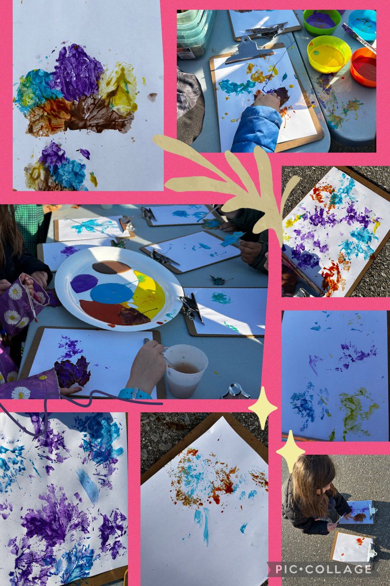Making leaf prints 🍂 Our FDK students came up with some creative art pieces! <a href="/PEPanthersLND/">Princess Elizabeth PS</a> <a href="/TVDSBKinder/">TVDSBKindergarten</a> #OutdoorEd