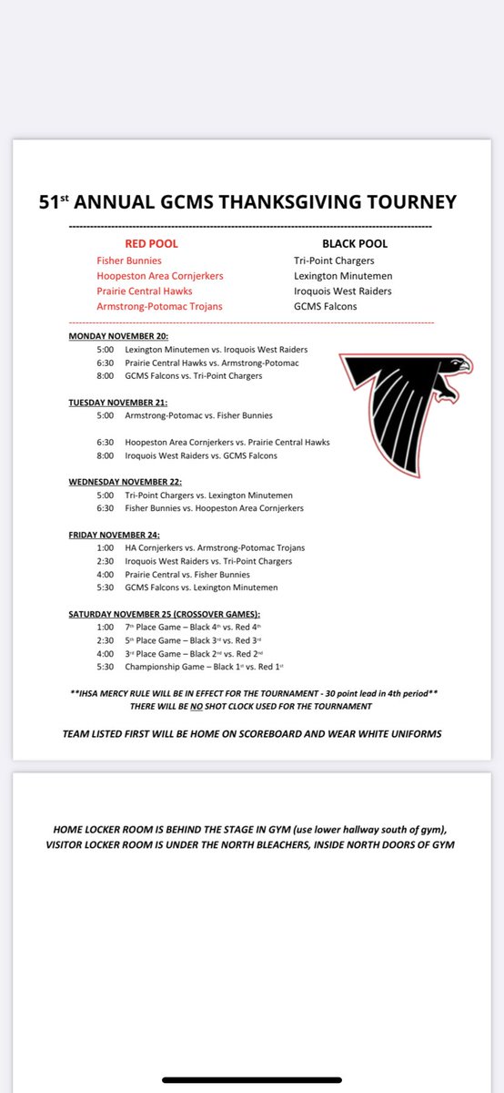 coachyoder99's tweet photo. Thanksgiving Tournament for the Minutemen. Can’t wait to get started. https://t.co/hayFBOnVVq