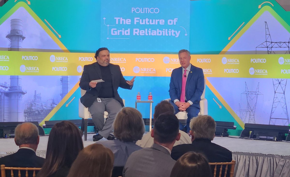 Discussing #gridreliability at #politicoenergy forum with @RepScottPeters We need to ensure a clean, sustainable, all of the above energy strategy that supports American energy independence #energy #Sustainability #GRID @POLITICOLive @NRECANews