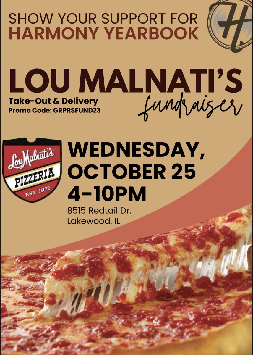 Save yourself from making dinner tonight and head to Lou’s! You’ll be supporting our program. 🙏🏼

🍕🍕🍕🍕🍕🍕🍕🍕🍕🍕