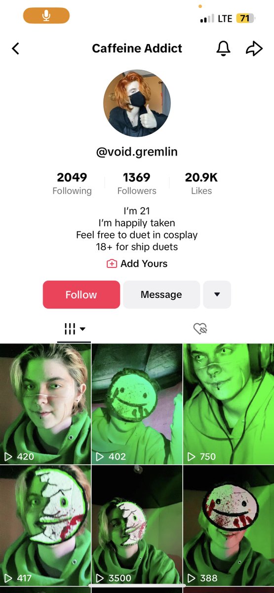 whathesdone22's tweet photo. Thread
This is about TikTok DreamSMP cosplayer @/void.gremlin - he's a pedophile as well as someone who cheats in relationships. His current Discord user is @/cafe.collective
Someone I know was in a relationship with him from May 22nd, '21 to April 27th, '22. During this- (cont) https://t.co/vUTjNzbUt3