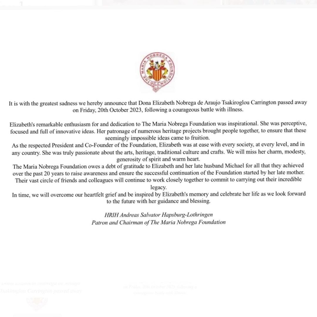 The Maria Nobrega Foundation tweet media