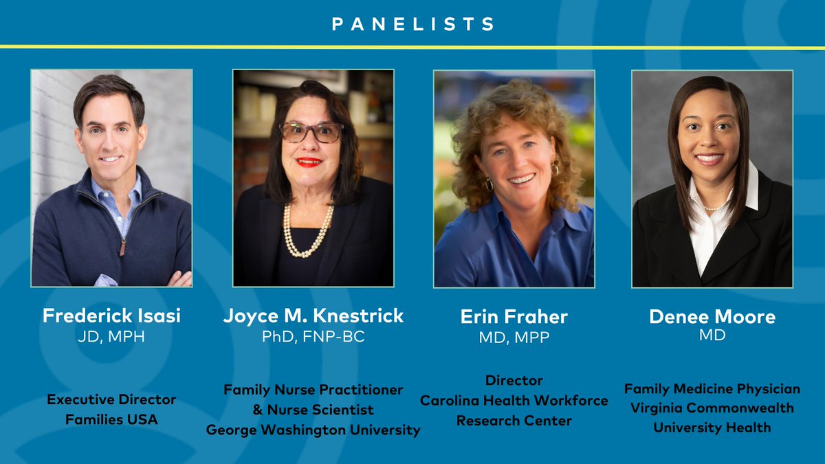 PCPCC's tweet photo. It's not too late to register for our Evidence Report Release! Discuss the drivers of #primarycare access &amp; quality w/ @FrederickIsasi of @FamiliesUSA, Joyce M. Knestrick of @GWtweets, @ErinFraher of @uncsheps &amp; Denee Moore of @VAFP_FamilyDocs. Register: https://t.co/hcur0bNLDA https://t.co/A8L95LPxio