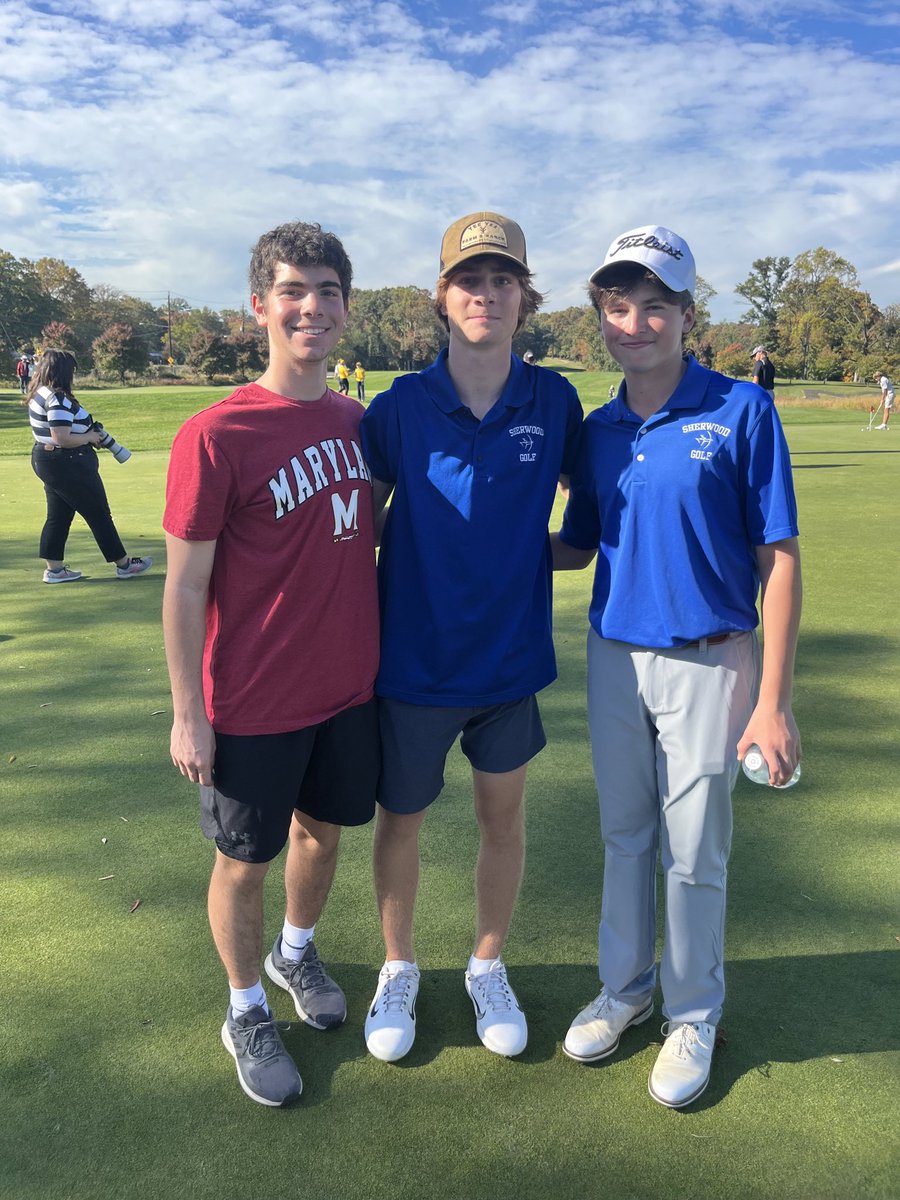 Former Sherwood HS golfer Theo Mavrikes out supporting his former teammates at the State Golf Championship at Univ of MD Golf Course. Great to see him.